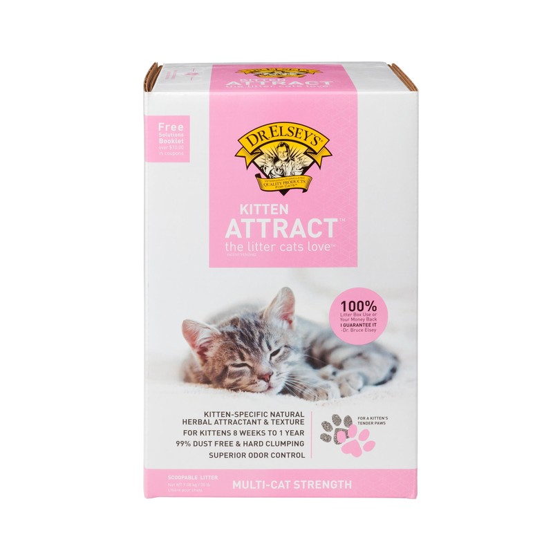 Kitten Attract Clumping Clay Cat Litter, 20Lb Box