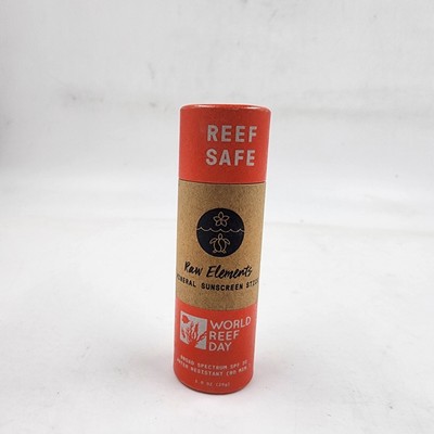Raw Elements Mineral Sunscreen Stick   World Reef Day Zero Waste SPF 30