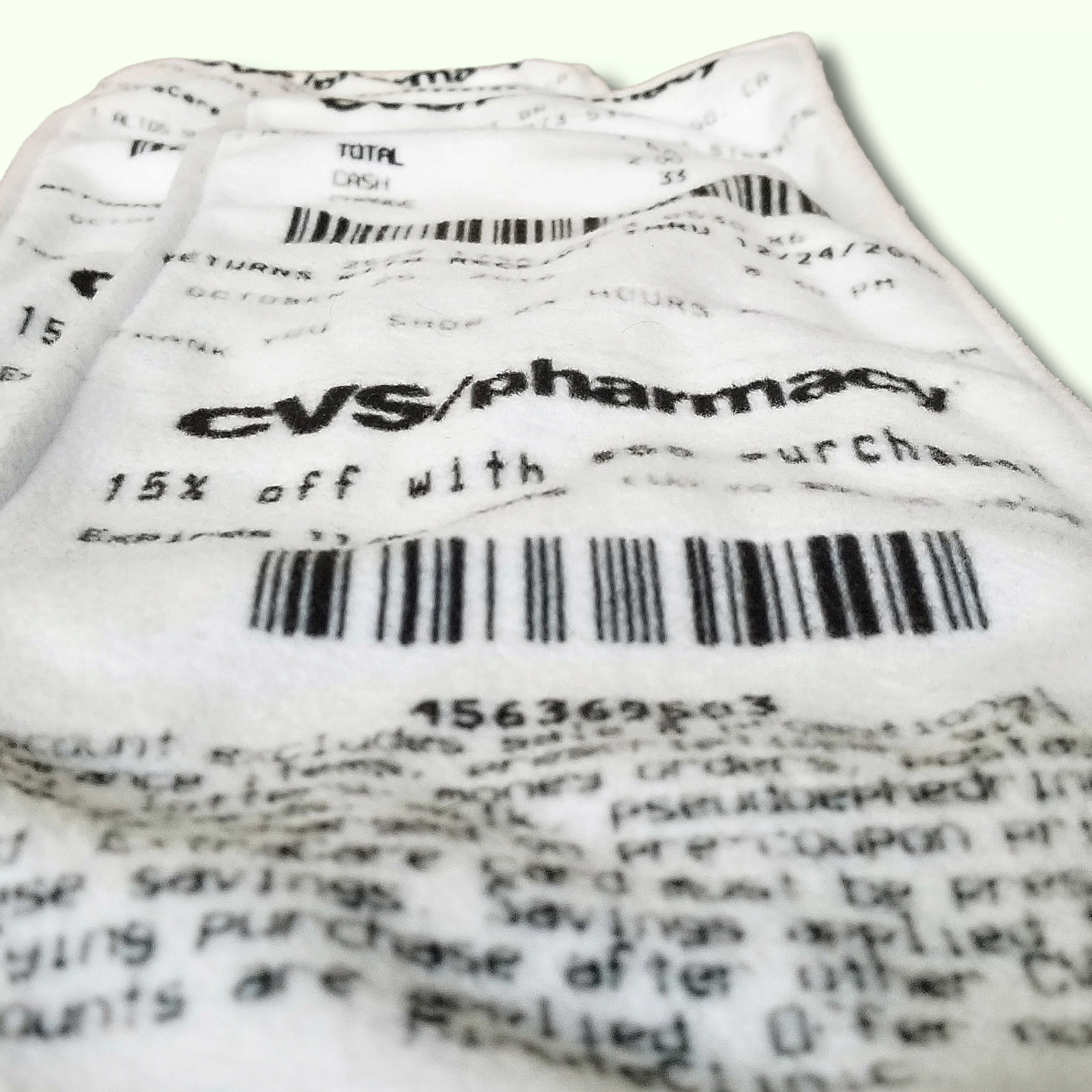 CVS Receipt Scarf, Hilarious, Double Sided, 100% Fleece Scarf. Looks Just Like a