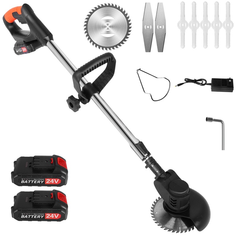 US Electric Weed Eater Lawn Edger Cordless Grass String Trimmer Cut W/2 Battery