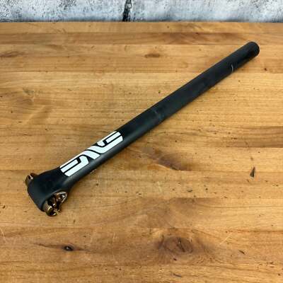 Enve White Graphics Single Bolt Zero Setback 27.2mm x 400mm Bicycle Seatpost