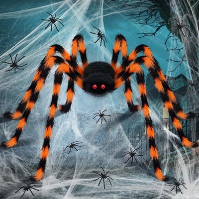 benpen Halloween Decorations Outdoor Spider:50'' Halloween Spiders Set Decor ...