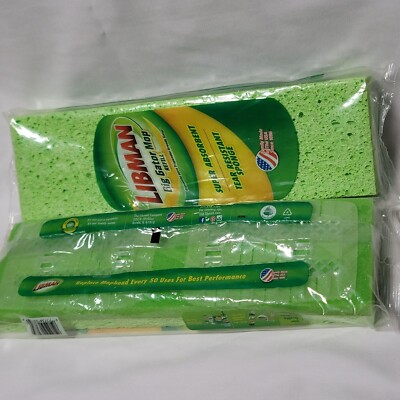 Genuine Libman Big Gator Mop Refill Sponge -Tear Reistant SEALED - NEW Lot of 2