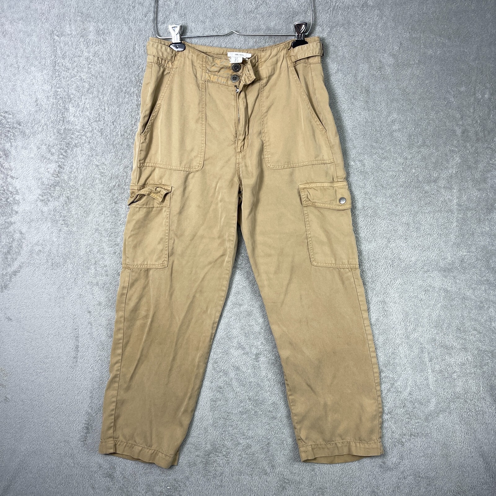 パンツ Taupe Lyocell Cargo Pants Nicole Miller New York Cargo Pants Brown Khaki 100% Lyocell