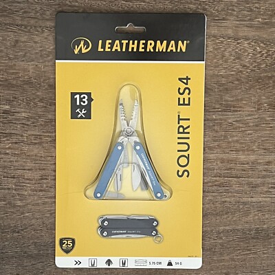 Leatherman Squirt ES4 Blue multitool SEALED. Discontinued.