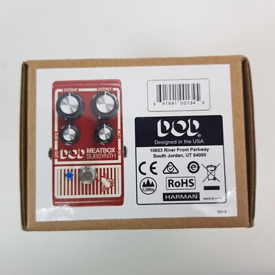 DOD Meatbox Sub-Synth Guitar Effects Pedal Octaver Subharmonic Synthesizer Red