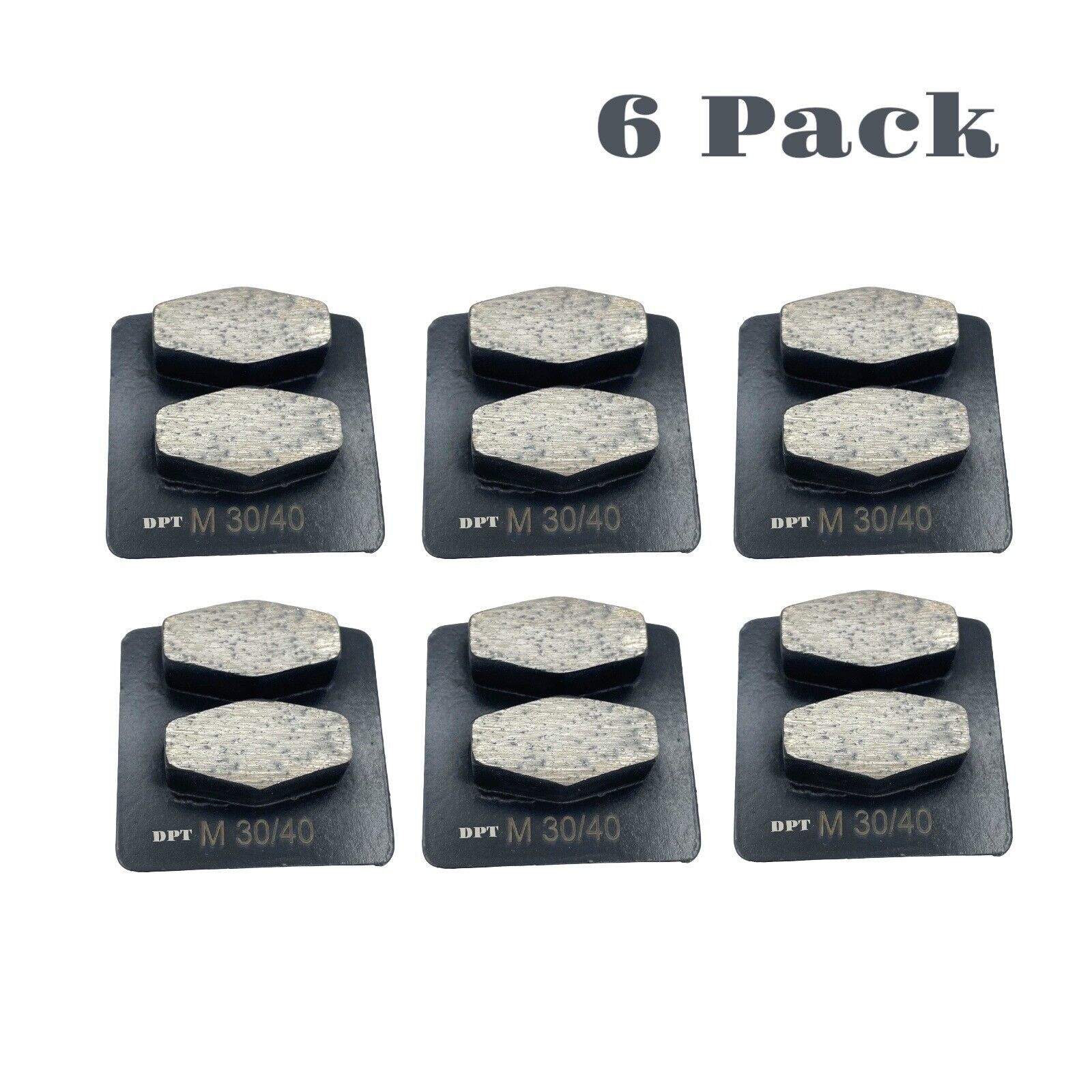 6 Pack Grinding Discs for Husqvarna PG Concrete Grinders 30 Grit Medium Bond - Picture 1 of 12