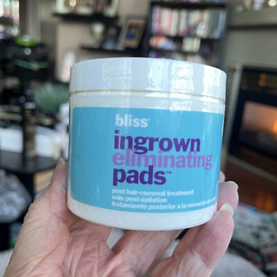Bliss Ingrown Eliminating Pads Post Hair Removal Treatment 50 Count.  New Sealed