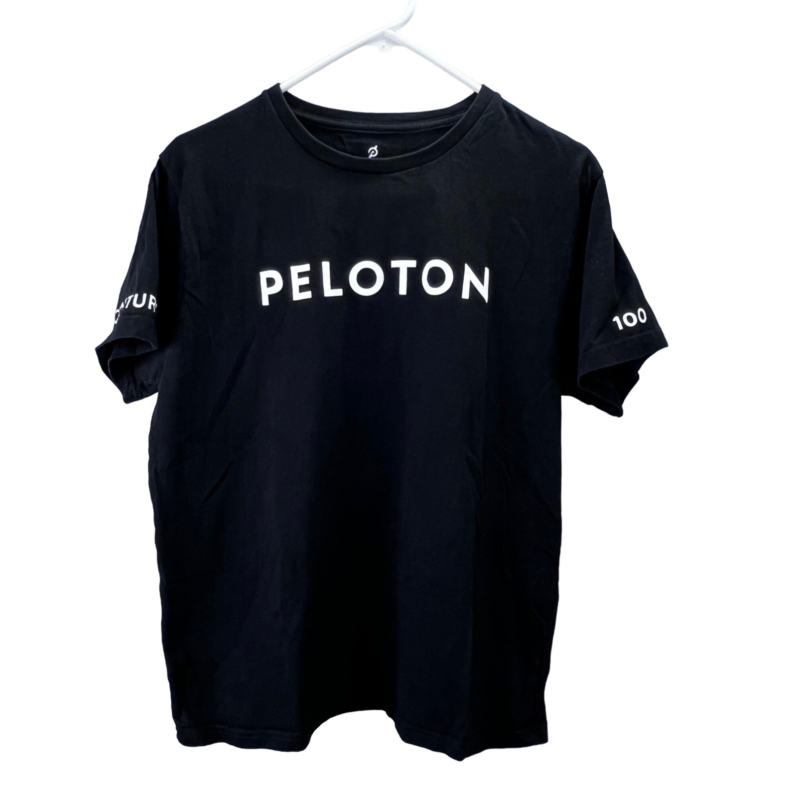 Peloton T Shirt Century 100 M Black Short Sleeve Crewneck Milestone  Collection | eBay