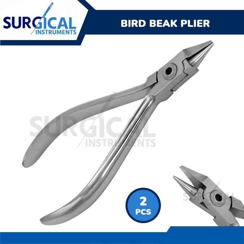 2 Bird Beak Pliers Orthodontic Instruments Supply Dental Supplies German Grade