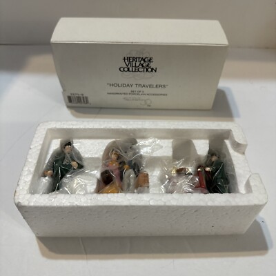 Dept 56 Heritage Village Holiday Travelers Group of 3 #5571-9 Original Box