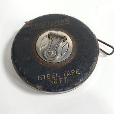 Vintage Craftsman Underline 50 ft. Steel Tape Wind Up