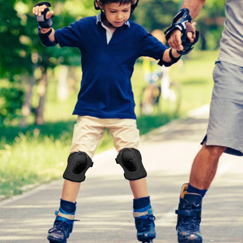 7 in 1 Kids Toddlers Helmet and Knee Elbow Wrist Pads for 5-16 Year Old Gift