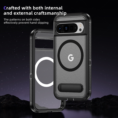 Mag safe Shockproof Case For Google Pixel 9 Pro XL 9 8 Pro 8A Stand Rugged Cover