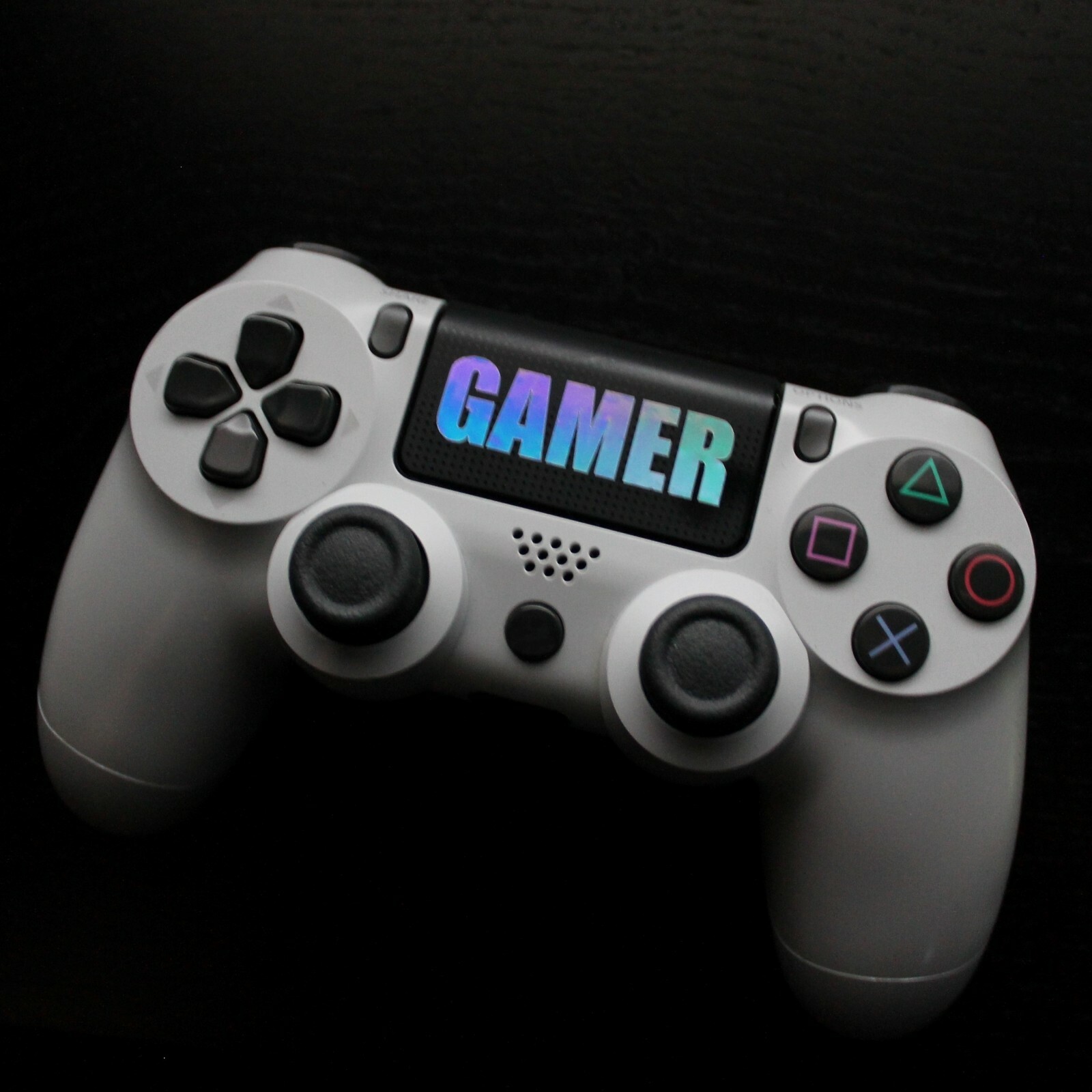 2x GAMER Sticker PS4 Controller PREMIUM Oilslick Aufkleber Folie Touchpad Zocker