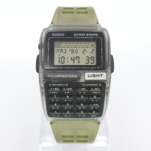 送料込み⭐︎CASIO DINO ZONE TELEMEMO 50 デジタル腕時計 Rare Custom CASIO DBC-30 (1253) Dino Zone Telememo 50 - New