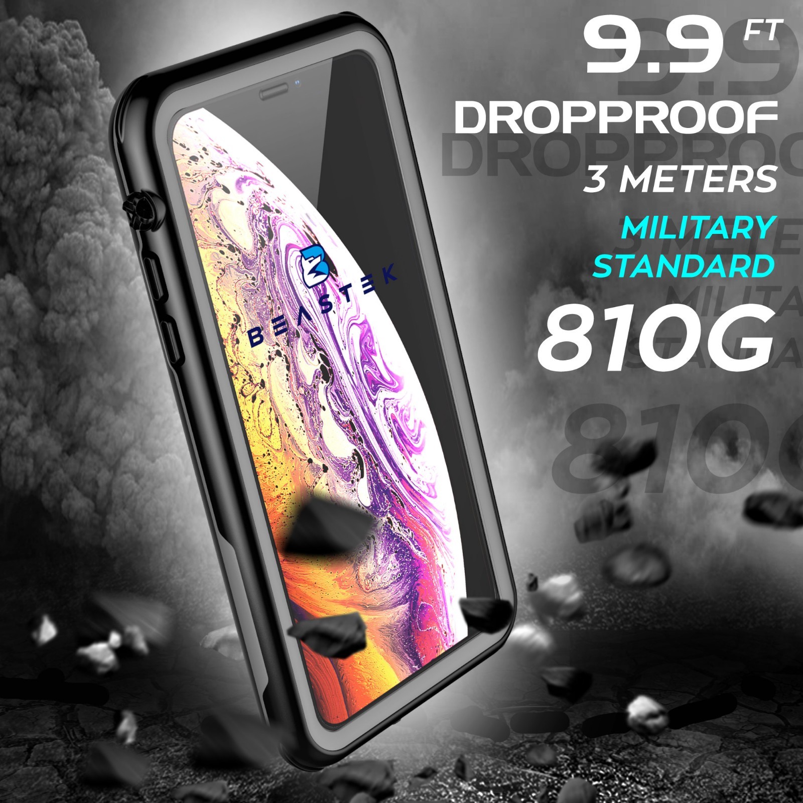 Waterproof Case for Apple iPhone Xs Max XR X Shockproof Screen Protector Cover