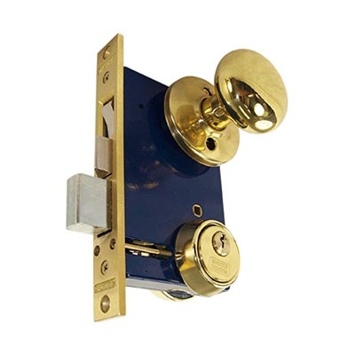 Marks 22AC LHR Double Cylinder Iron Gate Ornamental Mortise Lock Set with 2-1...