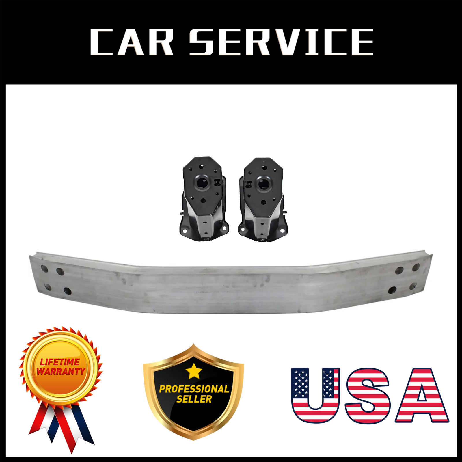 Front Bumper Reinforcement Bar Impact Aluminum W/Brackets For 2012 Honda Civic