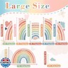 Large Rainbow Wall Stickers Kids Inspirational Wall Decal Peel and Stick Watercolor Rainbow Wall Decals for Baby Girls Bedroom Pastel I Am Decor Motivational Wall Stickers for Nursery Playroom Decor