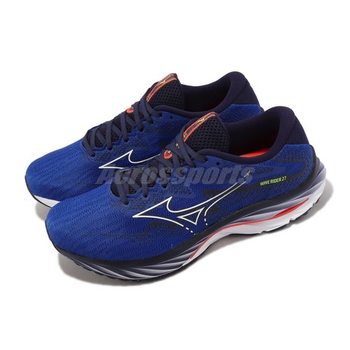 

Мужские шоссейные кроссовки Mizuno Wave Rider 27 Super Wide Blue White J1GC2304-05, Синий, Wave Rider 27 Super Wide