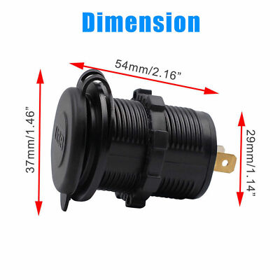 12V Car Lighter Socket Dual 2.1A USB Port Charger Power Outlet LED