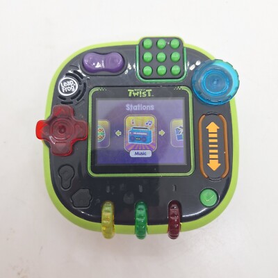 Leap Frog RockIt Twist Handheld Learning Game System Green (Tested and Working)