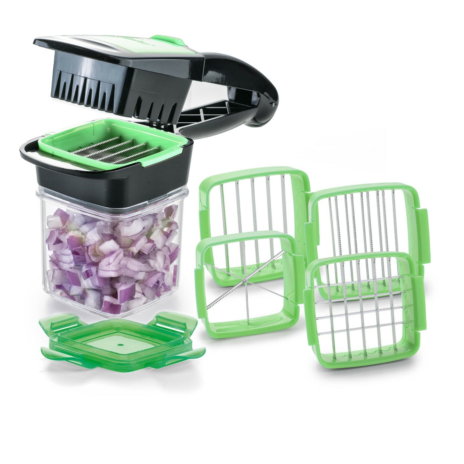 Genius Nicer Dicer Quick 7 Teile Gemüseschneider Zwiebelschneider Set | Retoure 