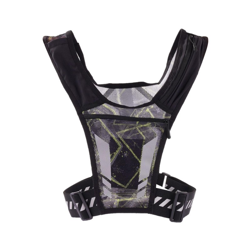 Running Vest Breathable Mesh Chest Backpack with Reflective Strip Large Capacity