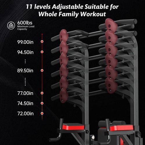 Adjustable Body Champ with Incline Bench Power Tower Dip Station Pull up Bar