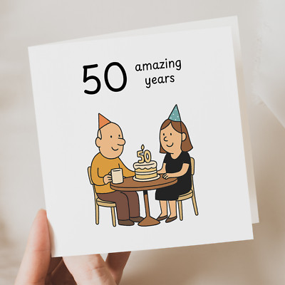 Funny Wedding Anniversary Card 50th Anniversary Gift Wife Husband For Her Him