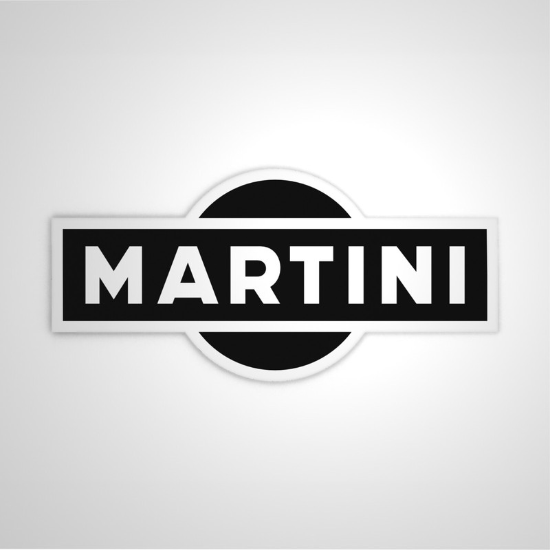 Martini Racing Sticker Schwarz/WeiÃ Motorsport Tuning Sticker Custom Kult Neu
