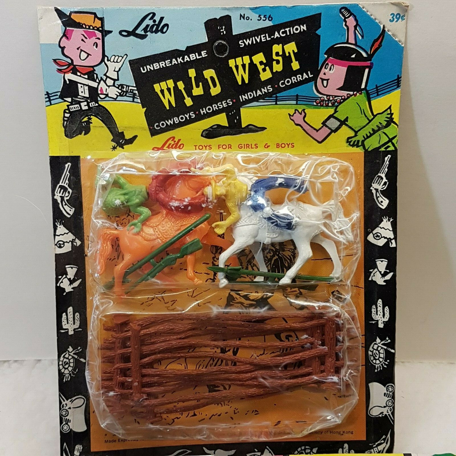 Vintage Lido 1960s Plastic Toy Playsets Cowboys Indians Soldiers Farm NOS Sealed