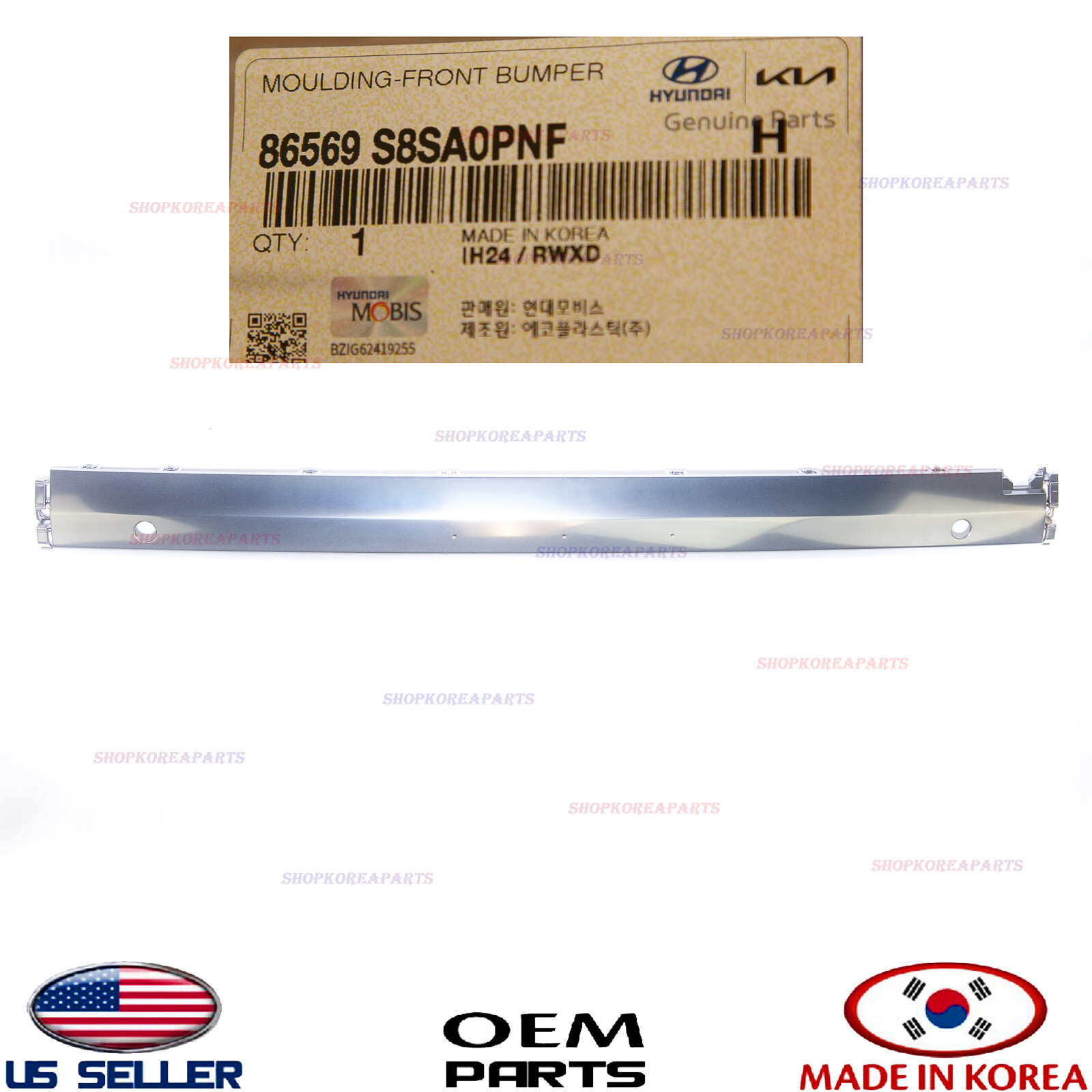 2023-2025 Hyundai Palisade Front Bumper Center Molding Trim