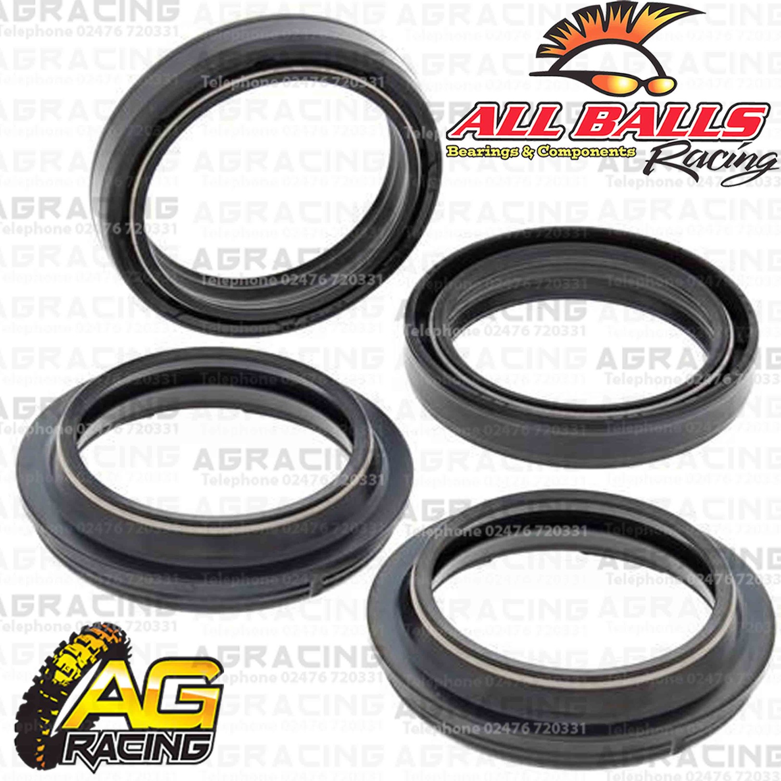 専用ページ1 All Balls Fork Oil & Dust Seals Kit For Kawasaki ZX 14R 2010