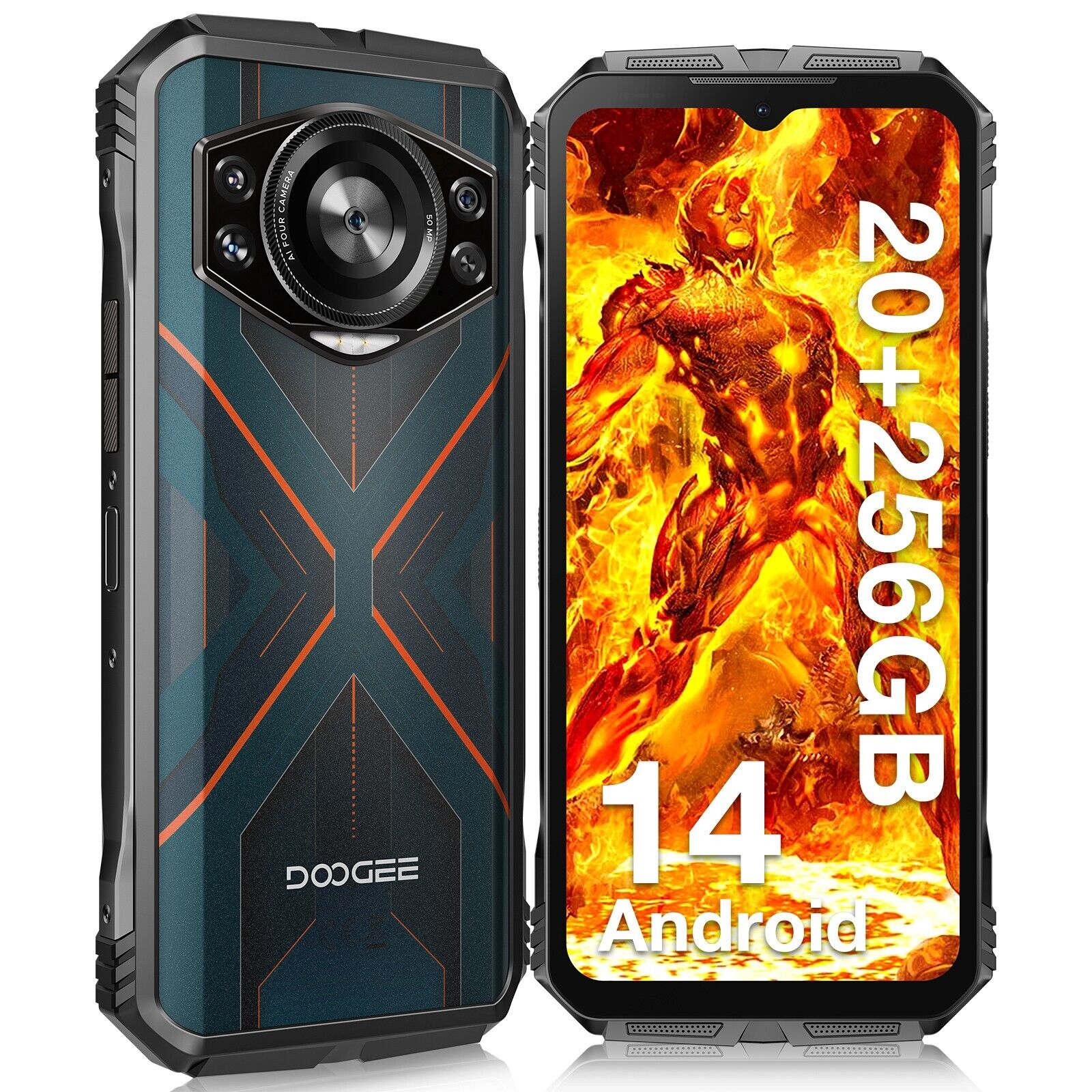 DOOGEE S Cyber Rugged Smartphone 20GB+256GB Android 14 10800mAh 50MP Phone NFC DOOGEE S Cyber Rugged Smartphone 20GB+256GB Android 14 10800mAh 50MP Phone NFC