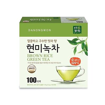 Korean Danongwon Brown Rice with Green Tea 100 Tea bag Free Shipping wt Tracking
