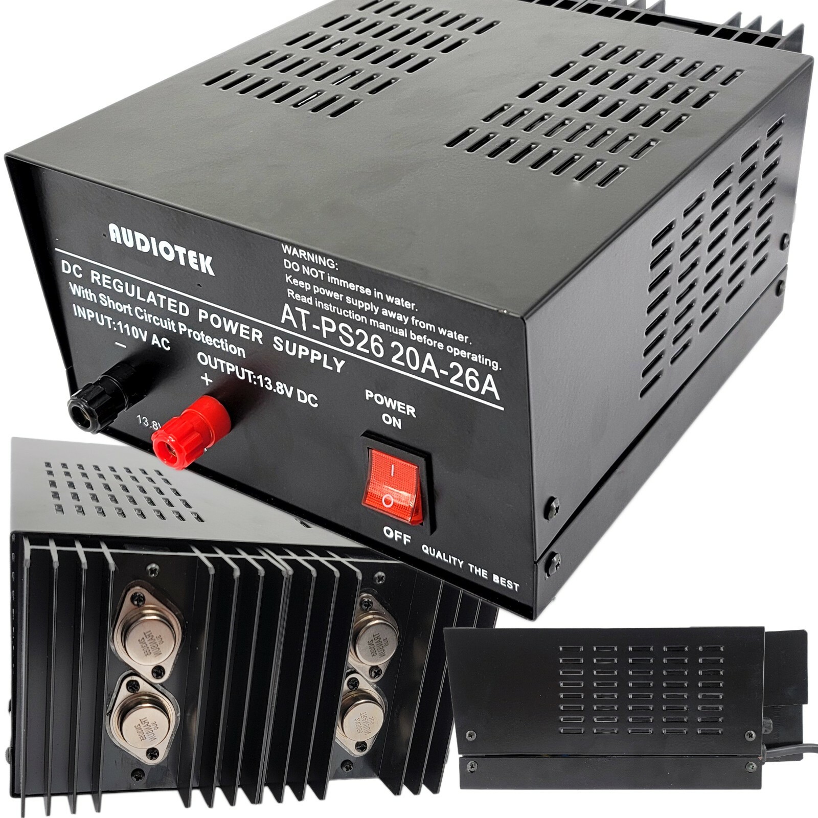AT-PS26 13.8V 26A amp Heavy Duty DC Regulated Power Supply