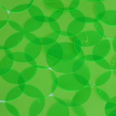 Round Vinyl Shape 30mm Green Go Go Fluorescent Edge Glow