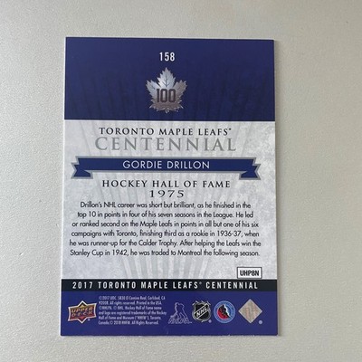 2017 Upper Deck Toronto Centennial #158 Gordie Drillon Hall of Fame
