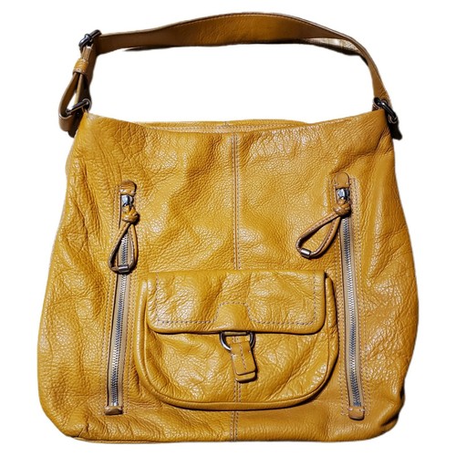 Banana Republic Yellow Genuine Leather Hobo Shoulder Bag