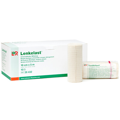 Lenkelast Premium Compression Wrap Bandage 8cm Latex Free 1 ct