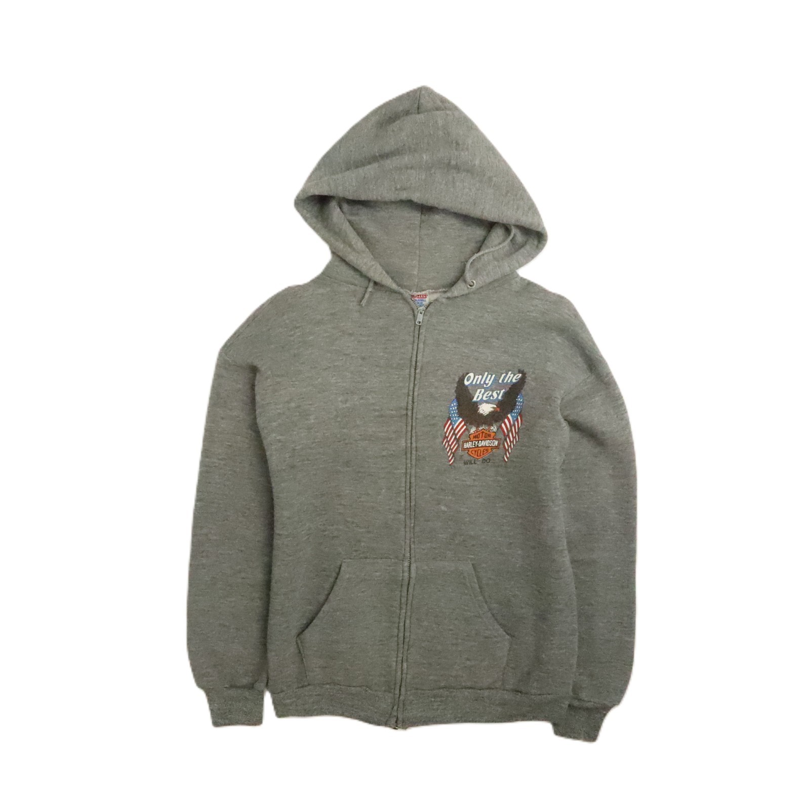 Vintage Harley Davidson Eagle Only The Best Zip Sweatshirt