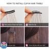 SEPTBEAM Clip in Hair Tinsel Extensions Sparkle and Highlights for Hair Rose Gold 20.5 Inch 6 Pieces Sparkle Strands for Party, Christmas Gift for Kids, Girls, Women(Rose Gold)