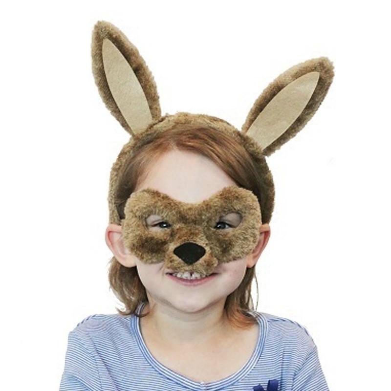 Kangaroo Headband Mask Set Animal Costume Girls Boys Book Week