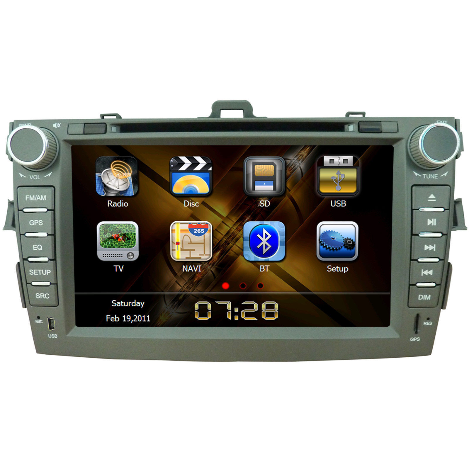 Navigationsgeräte in Einbaugröße 1 DIN fürs Auto