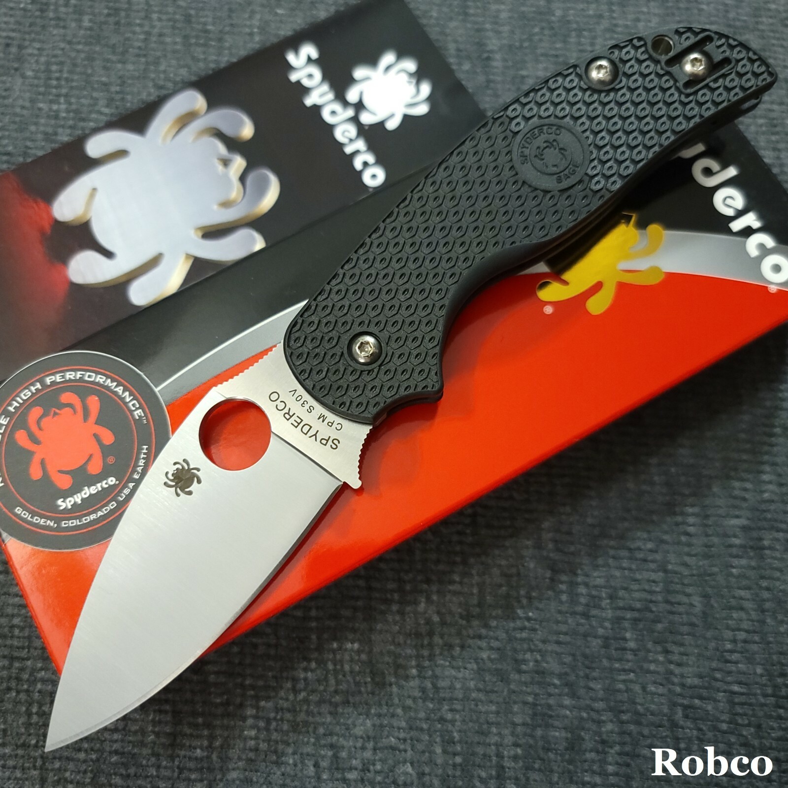 Spyderco Sage 5 Lightweight CPM-S30V Compression Lock Black FRN C123PBK | eBay Spyderco Sage 5 Lightweight CPM-S30V Compression Lock Black FRN C123PBK | eBay