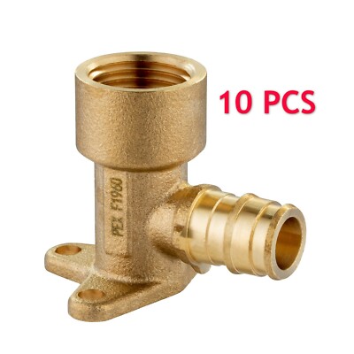 EFIELD 10 PCS Pex A Expansion Brass Fittings 1/2'' Female NPT Drop-ear Elbow