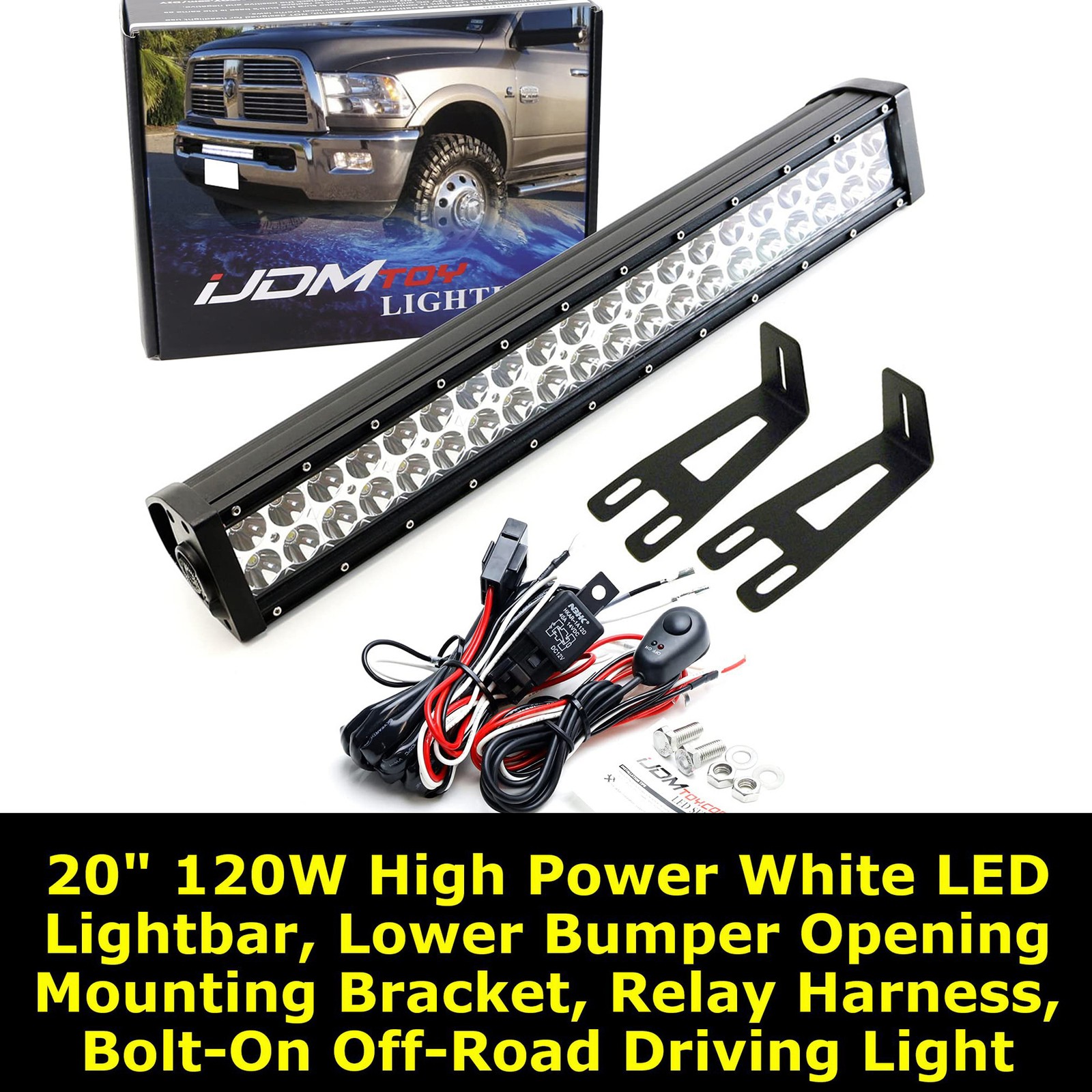 LED Lower Grille Light Bar Kit For Dodge RAM 2009-2018 2500/3500 HD by iJDMTOY
