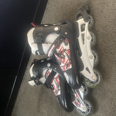 MONGOOSE Inline Skates Adjustable Sizes 5-8 Roller Blades Red White & Black